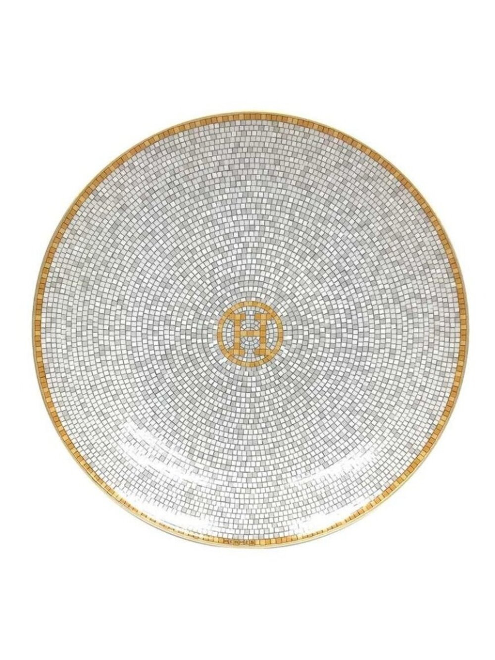 Hermes Mosaic Vanquatre Plate 16 Aq7740